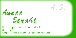 anett strahl business card